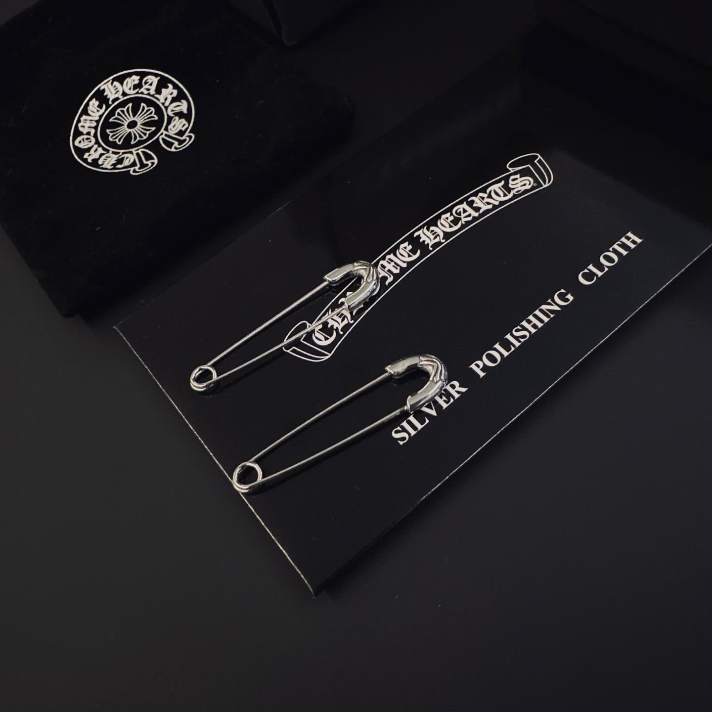 Chrome Hearts Silver Safety Pins